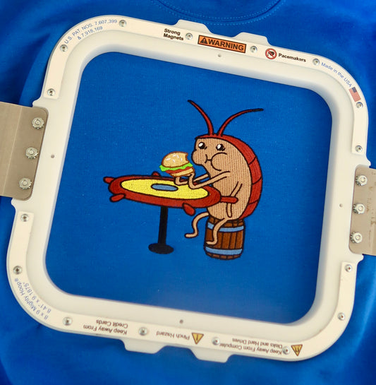 FUNNY ROACH EMBROIDERED HOODIE 🪳🍔